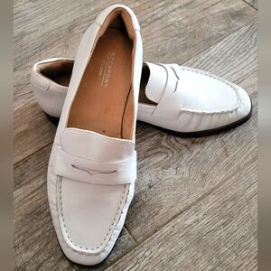 Rockport Susana Penny Loafer Flats Shoes Driving Moc White Leather Size 5 NWOT